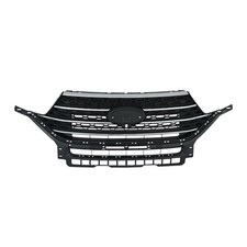 For 2020-2024 Ford Explorer Front Bumper Upper Grille Gloss Black W/Chrome Trim picture