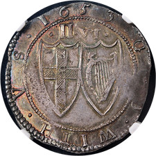1653 England Half Crown ESC-431 NGC MS63 Nice Eye Appeal Nice Strike picture