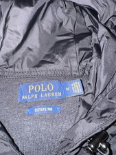 Polo Ralph Lauren Men's Ned 100% Cotton Hoodie Two Toned Gray And Black Full Zip picture