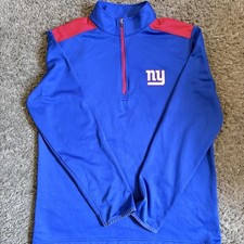 NFL New York Giants quarter zip sweatshirt red shoulder panels Men's L picture