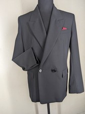 COS 100% Wool Black Double Breasted Blazer-No Pants-40R 