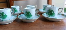 Apponyi Green Herend 6 Coffee Cups picture