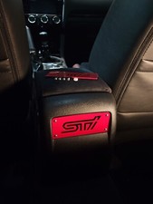 Subaru WRX STI Emblem Plate For Back Of Center Console Interior Customization picture