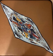 Hermes Carre Plisse 90 Pleated Silk Scarf Pythagore picture