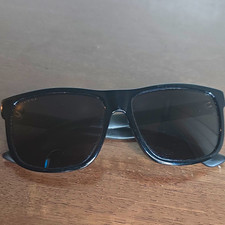 Gucci GG0010S Rectangular Sunglasses Black Frame Tinted Black Lenses UV400 picture