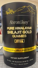 Pure Himalayan Shilajit GOLD Gummies By Abronikey 3000mg 60ct Individual Sealed picture