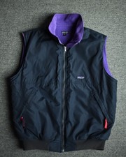 Vintage 90s Patagonia Synchilla Fleece Lined Nylon Vest XL Navy Purple picture