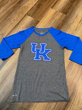Nike The Nike Tee Kentucky Wildcats UK Dri-FIT Raglan Shirt XS Blue Gray picture