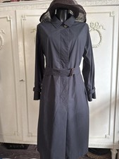 Schneiders Salzburg Cotton Blue/Grey Copper Cloak Trench Coat Size M-L picture