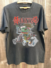 90s Ministry band Basic style Charcoal Unisex Short sleeve T shirt Remake picture