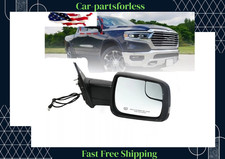 Right Heated Mirror For 2019-2024 Ram 1500 Power Fold 10 Pin Signal Light Blind picture