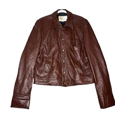 Vintage W.B. Place & Co. Deerskin Leather Jacket Size 46 Bomber Western Aviator picture