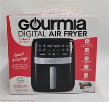 Digital 3qt Air Fryer with Guided Cooking Prompts Black/Stainless Steel Finish picture