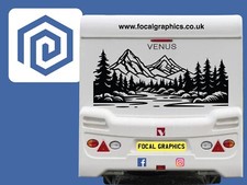 XL Mountain River Scenic Vinyl Decals For Camper Van Caravan Sticker Graphic picture