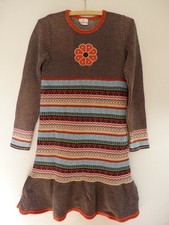 Hanna Anderson Dress Girl's Youth 100% Cotton Multicolor Long Sleeve  picture