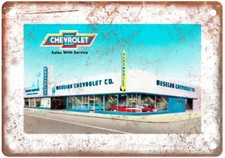 Weseloh Chevrolet-Oldsmobile1955 Vintage Ad Retro Look Metal Sign A5426 picture