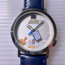 Vintage Akteo J.C Mareschal Unisex Watch 31mm Silver tone Office Supplies RARE picture