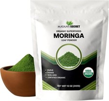 Mayan's Secret - Pure Moringa Powder Organic Rosabella 12oz, Parve Vegan Non-GMO picture