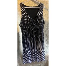 Plus Lane Bryant Black White Polka Dot Dress picture