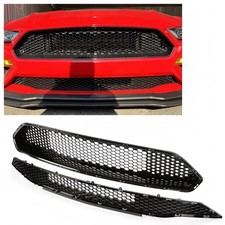 For 2018-2023 Ford Mustang Front Upper + Lower Grille Black Honeycomb Mesh picture