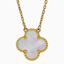 Van Cleef & Arpels Alhambra Necklace 18K Yellow Gold Mother of Pearl VCA picture