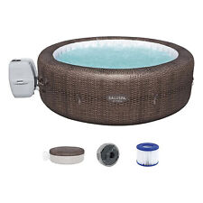 Bestway SaluSpa St Moritz AirJet Inflatable Hot Tub w/ 180 Soothing Jets, Brown picture