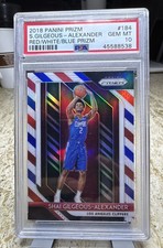 2018-19 Panini Prizm Shai Gilgeous-Alexander #184 Red White Blue Prizm PSA 10 picture