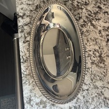 Vintage f.b. Rogers silver plate cookies dish oval 12.5”x 7” picture