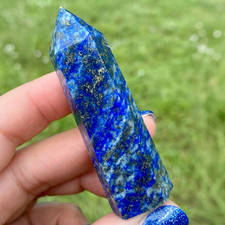 Natural Lapis Lazuli Tower Point Reiki Healing Crystal Wand Obelisk Home Decor picture