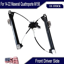 For 14-22 Maserati Quattroporte M156 Front Driver Side Window Regulator W/Motor picture
