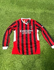 AC Milan Long Sleeve Soccer Jersey Red/Black/White Unisex Adult Size XL picture