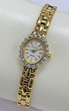 Vintage Versailles Quartz Swiss Watch Gold Tone Diamond Accents GM Service Award picture