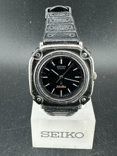 Seiko SilverWave Women's Black Dial Contra Style 29mm Quartz Watch 1421-0080 picture
