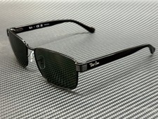 RAY BAN RB3750 002 31 Black Green Unisex 62 mm Sunglasses picture