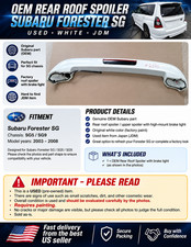 OEM Rear Roof Spoiler For Subaru Forester SG5 SG9 2003-2008 White JDM Used picture