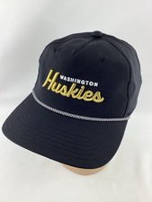 Adidas Washington Huskies Locker Room Rope Hat Snapback Black Cap NCAA picture