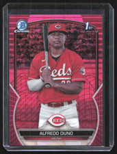 2023 Bowman Chrome 1st Alfredo Duno Pink Vapor Wave Refractor /199 Reds picture