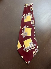 Vintage 1940s Wilson Brothers Duratwill Rayon Swing Tie Art Deco Rockabilly VLV picture