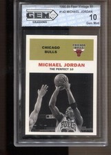 1998-99 Michael Jordan Fleer Tradition Vintage '61 #142 Gem Mint 10 Bulls GOAT picture