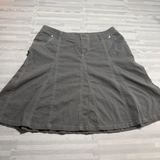 KUHL Size 14 Gray Gorpcore Hiking Skirt Contrast Stitching picture