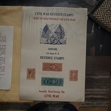 U.S. 1st Issue Revenue Stamps Used 1861-1870 5c/50c Blue/Brown and 25cent picture