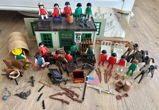 Vintage Playmobil Western Sheriff's Office~16 Cowboy Figures~5 Horse~21 Gun 3423 picture