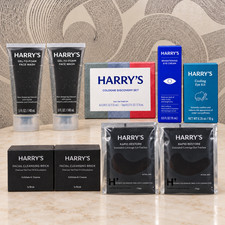 Harry's Men's Grooming Set Face Wash Brush Cologne Eye Cream 7pc New picture