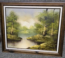   Vintage ORIGINAL FRAMED OIL ON CANVAS  by 