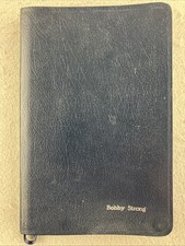 Bible NIV 1984 Thinline Navy Bonded Leather Red Letter 1996 Red Letter Maps Tabs picture