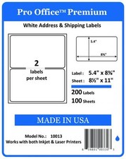 Wing Office 1500 Sheet/3000 Label Round Corner Self-Adhesive shipping Label USA picture