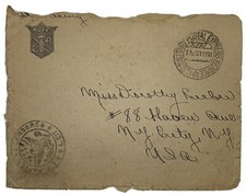 1918 KNIGHTS OF COLUMBUS US MILITARY POSTAL EXPRESS SERVICE CENSORED COVER picture