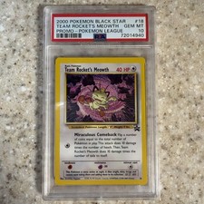 2000 Pokemon Wizards Black Star Promos Team Rocket's Meowth #18 PSA 10 picture