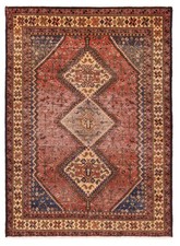 Vintage Traditional Hand-Knotted Area Rug 4'7