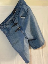 Vintage Karl Kani Jeans Mens 34 Baggy Denim Shorts Light Wash Made in USA 90s picture